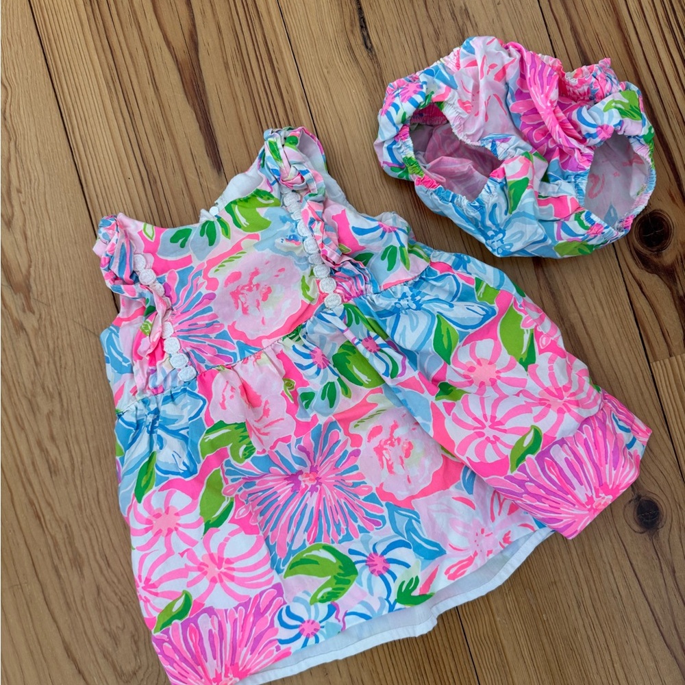 Lily Pulitzer baby Dress and Bloomers Set 6-12 months